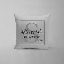Load image into Gallery viewer, Wedding Monogram Pillow
