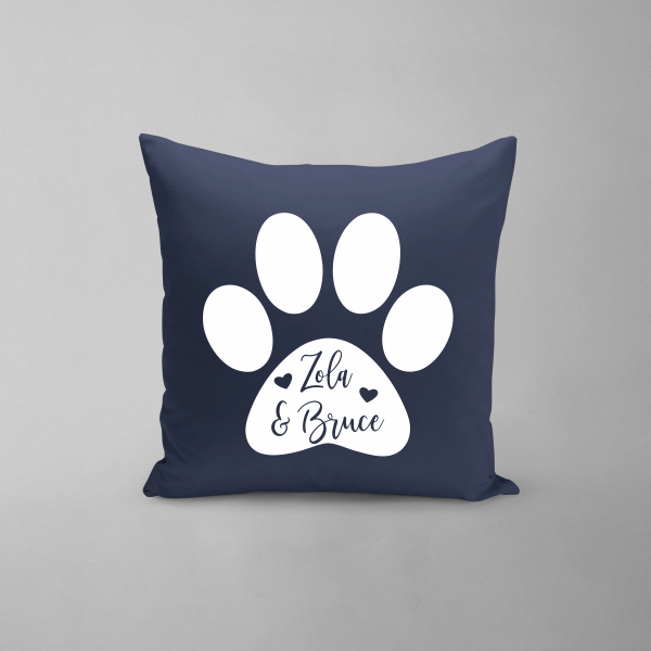 Paw print outlet pillow