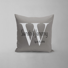 Load image into Gallery viewer, Couples Monogram Pillow
