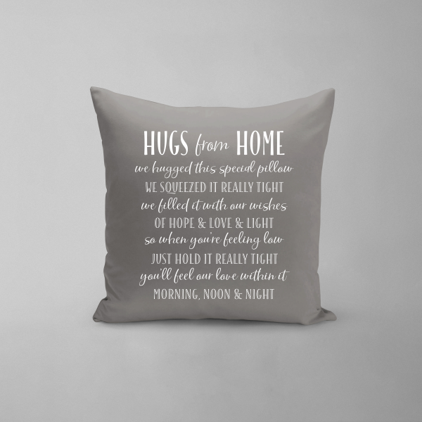 Hugs From Home Pillow Style that Sticks