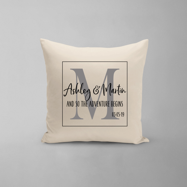 Personalised 2025 wedding pillow