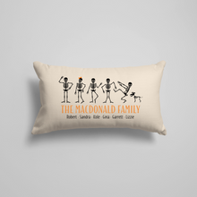 Load image into Gallery viewer, Skeleton Family Personalized Pillow