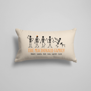 Skeleton Family Personalized Pillow