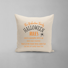 Load image into Gallery viewer, Personalized Halloween Rules Pillow