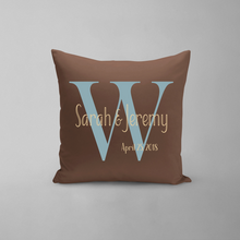 Load image into Gallery viewer, Couples Monogram Pillow