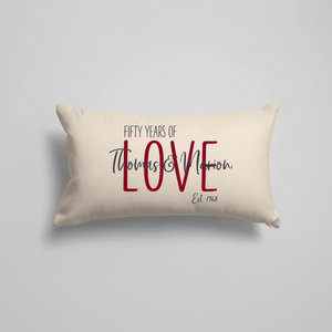 Fifty Years Of Love Pillow