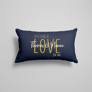 Fifty Years Of Love Pillow