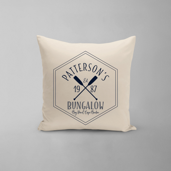 Personalized Bungalow Pillow
